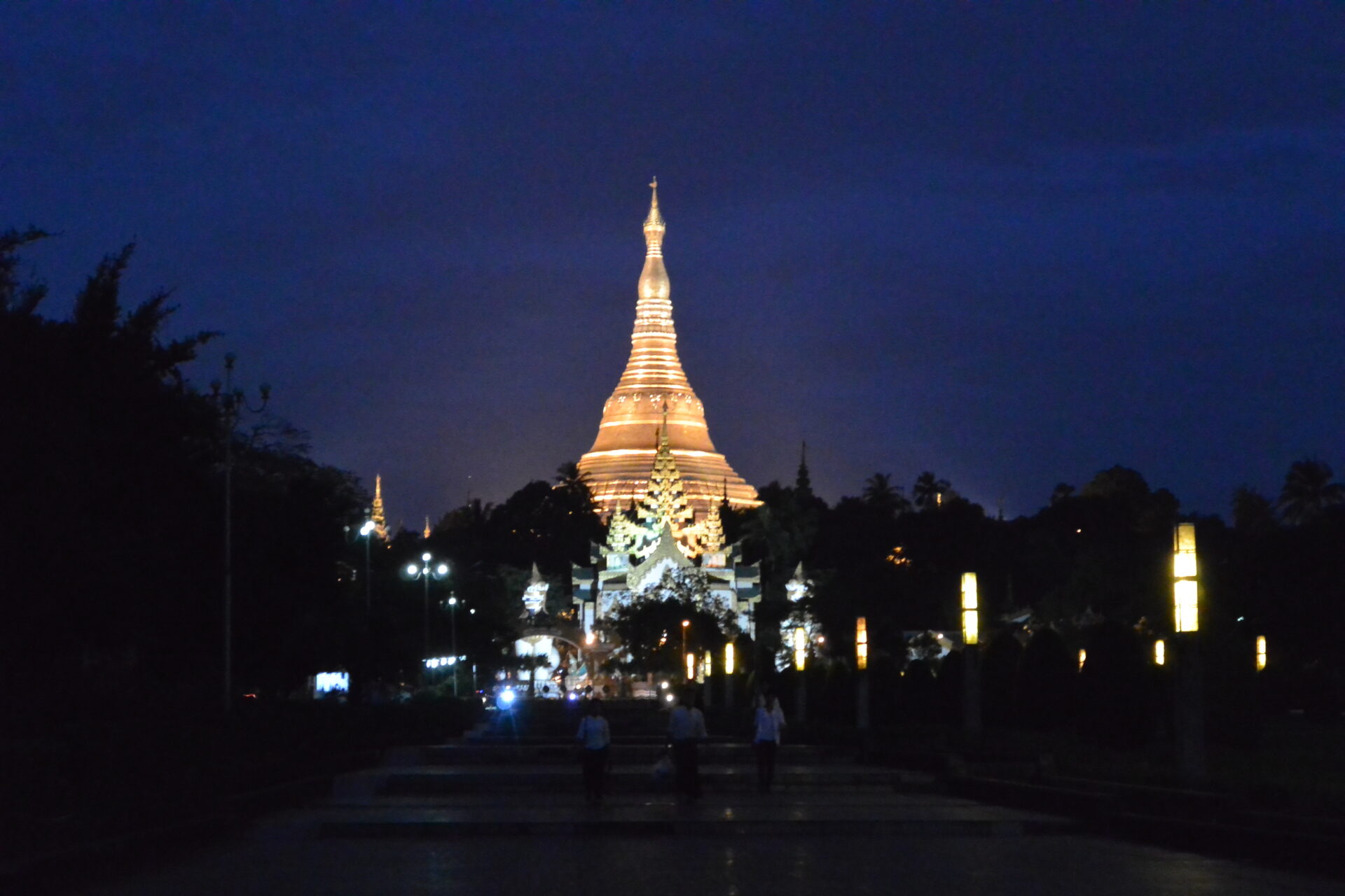 park pagoda view yangon myanmar burma
