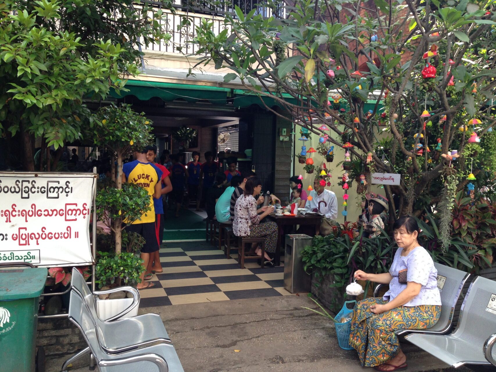 local traditional tea house yangon myanmar burma