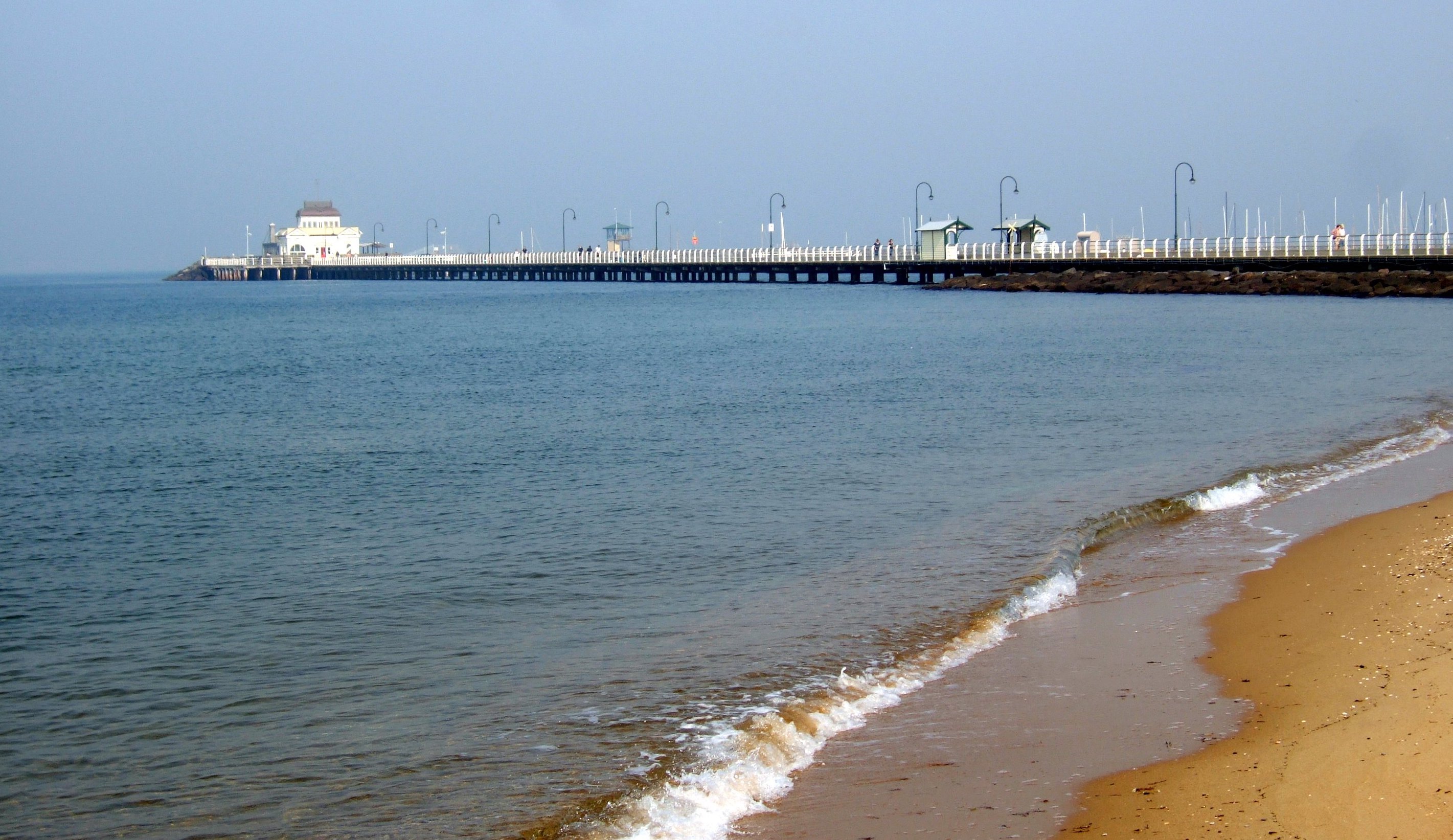 st kilda beach neighbourhood melbourne victoria australia