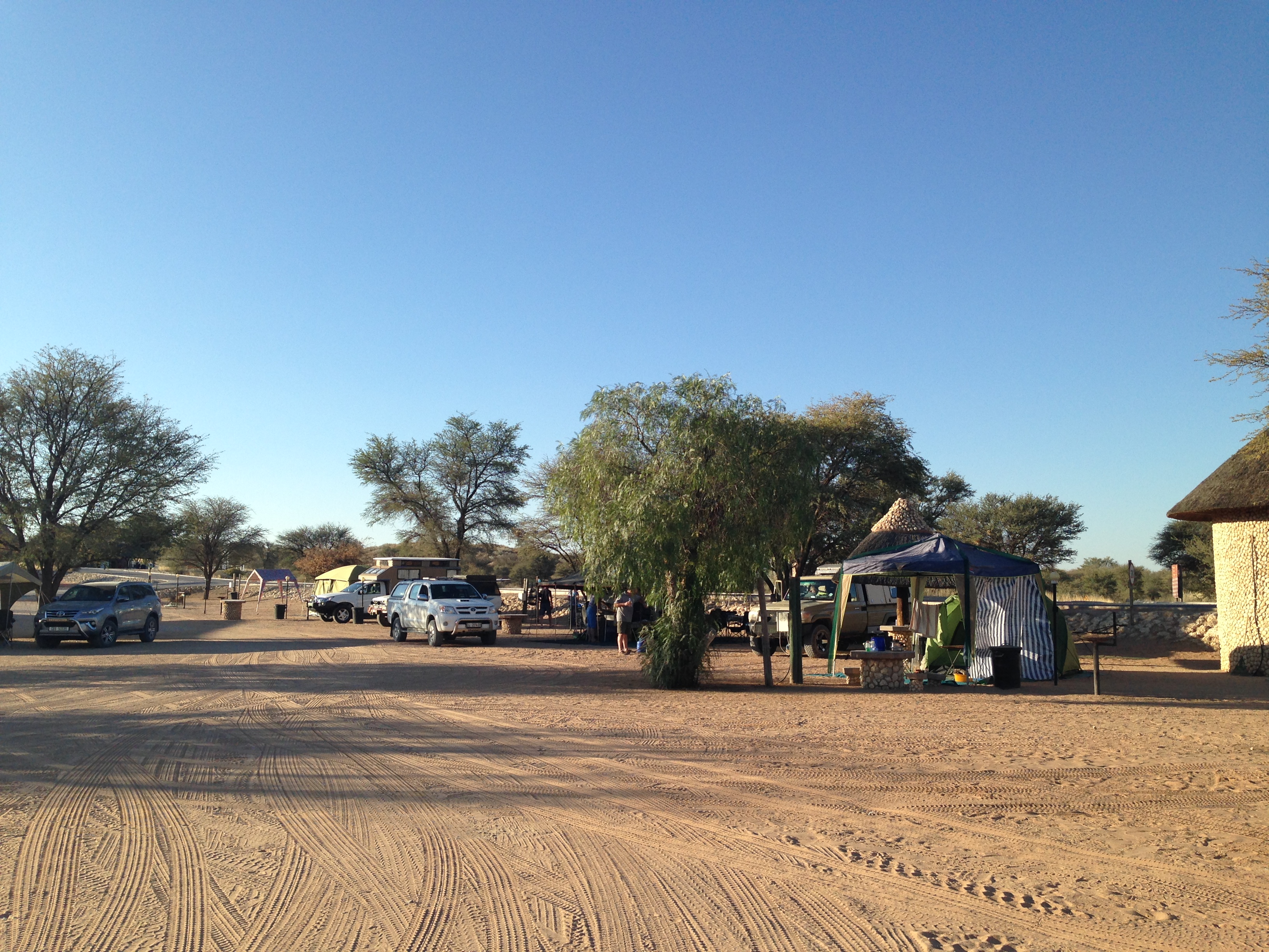campsite kalahari desert south africa