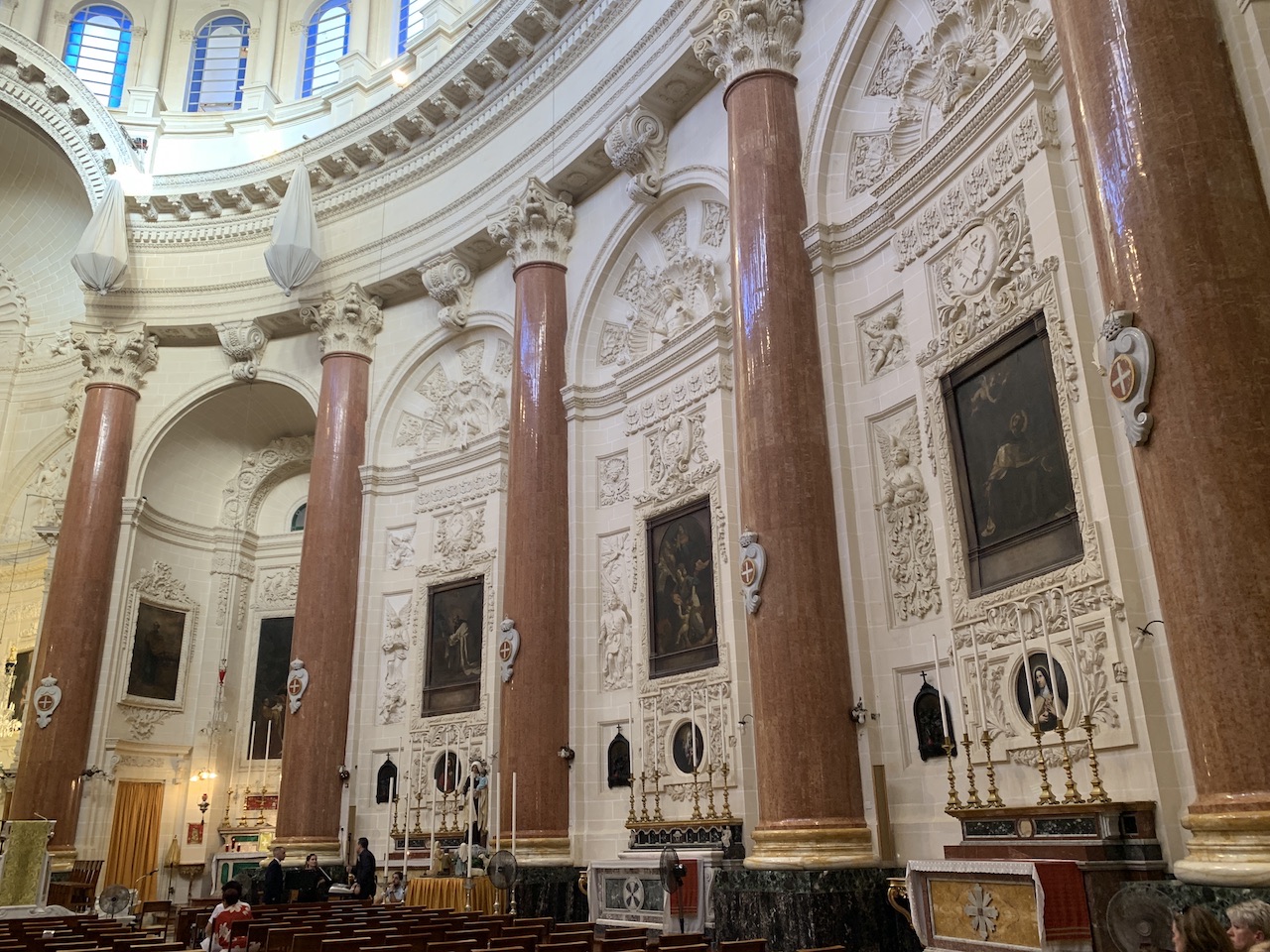 interior basilica our lady mount carmel church valletta malta island