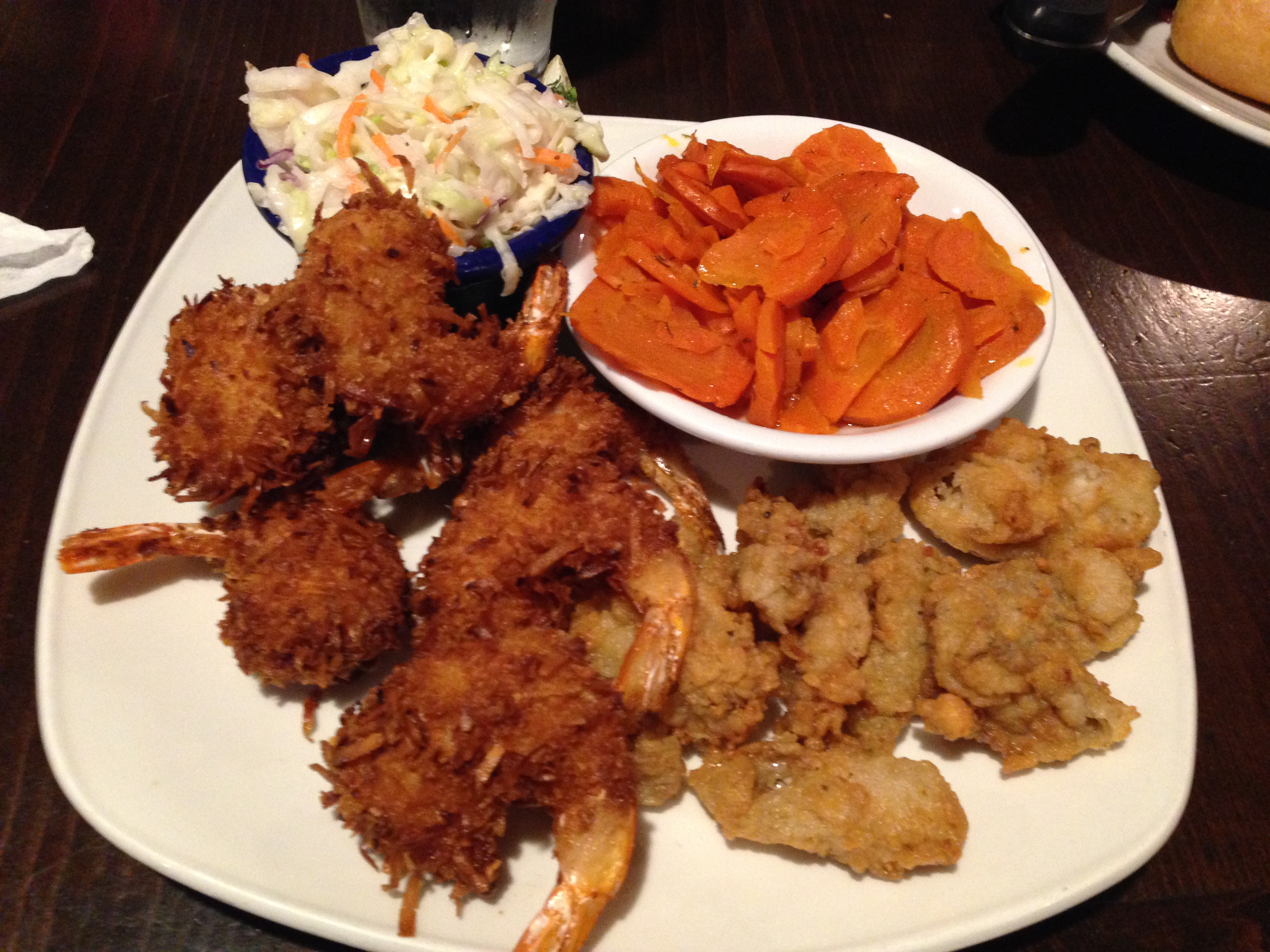 Coconut Shrimps and Fried Oysters